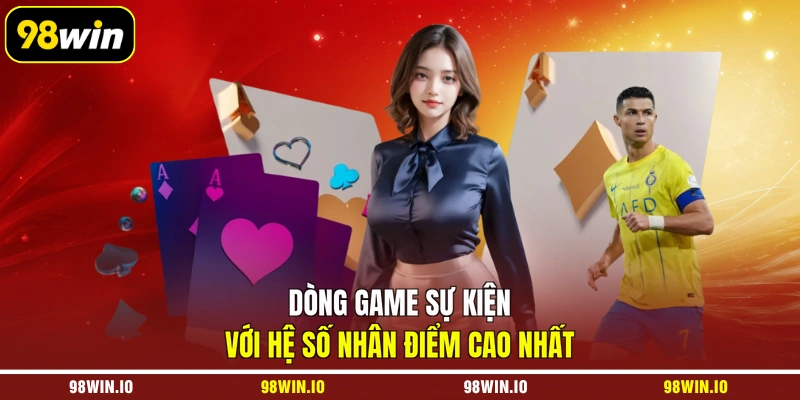 Dòng game sự kiện với hệ số nhân điểm cao nhất